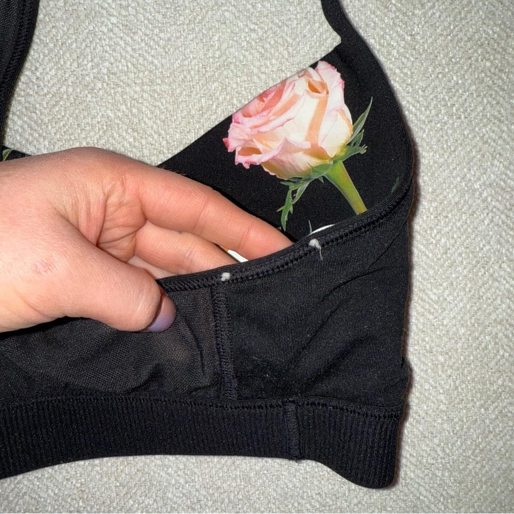 Adidas Floral Logo Sports Bra - Picture 5 of 9